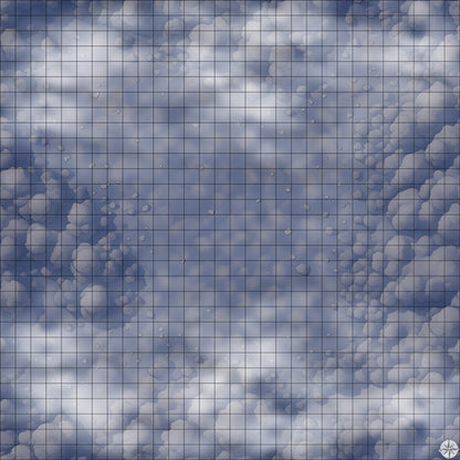 winter forest clearing battle map Night time with Mist
