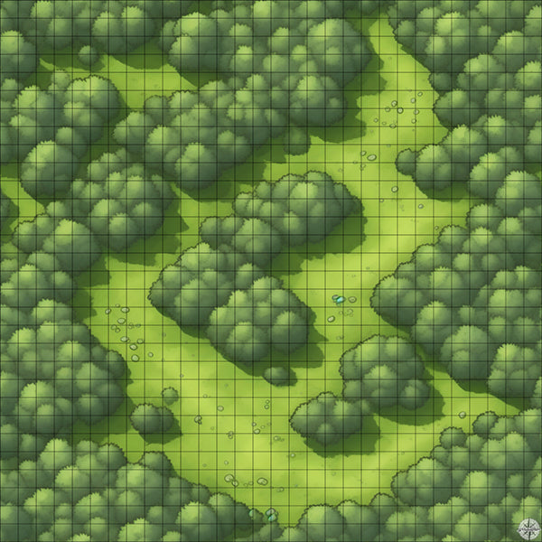 Grassy Forest Bend battle map