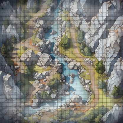 Mischief Mountains Misty TTRPG Map