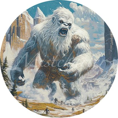 Abominable Yeti game token for DND