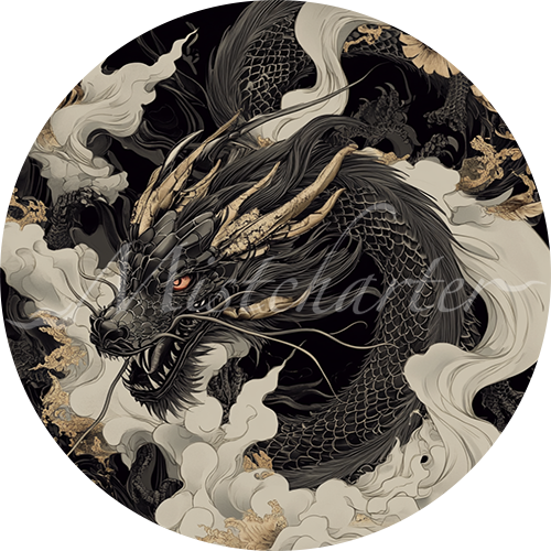 Ancient Black Dragon game token for DND