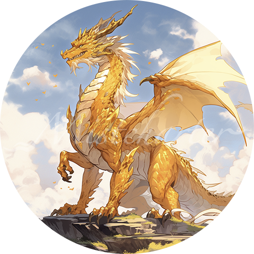 Ancient Gold Dragon game token for DND