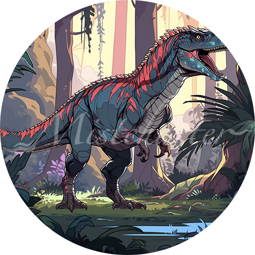 Allosaurus game token for DND