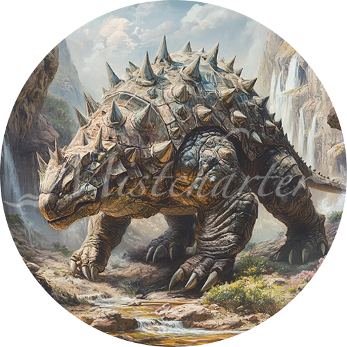 Ankylosaurus game token for DND