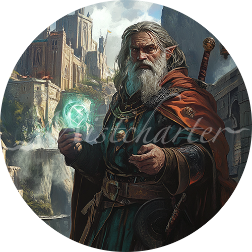 Archmage Pin Archmage Game Tokens for VTT and TTRPG | Mistcharter Maps