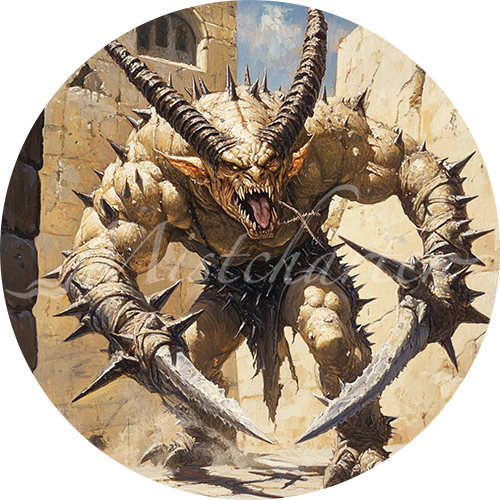 Barbed Devil Game Tokens for VTT and TTRPG | Mistcharter Maps