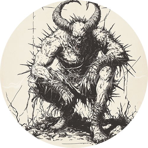 Barbed Devil Game Tokens for VTT and TTRPG | Mistcharter Maps