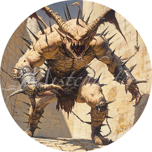 Barbed Devil Game Tokens for VTT and TTRPG | Mistcharter Maps