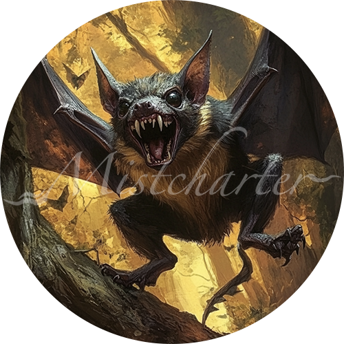 Bat Game Tokens for VTT and TTRPG | Mistcharter Maps