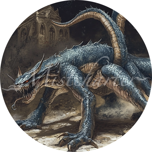 Behir Game Tokens for VTT and TTRPG | Mistcharter Maps