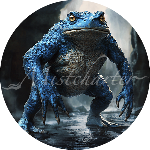 Blue Slaad Game Tokens for VTT and TTRPG | Mistcharter Maps