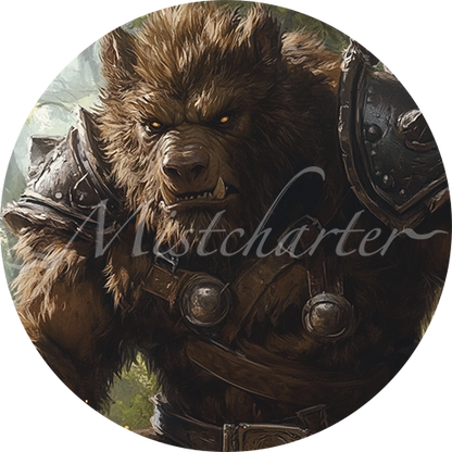 Bugbear Chief Game Tokens for VTT and TTRPG | Mistcharter Maps