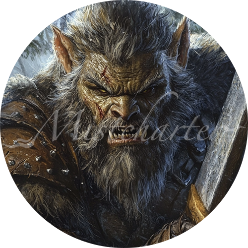 Bugbear Chief Game Tokens for VTT and TTRPG | Mistcharter Maps