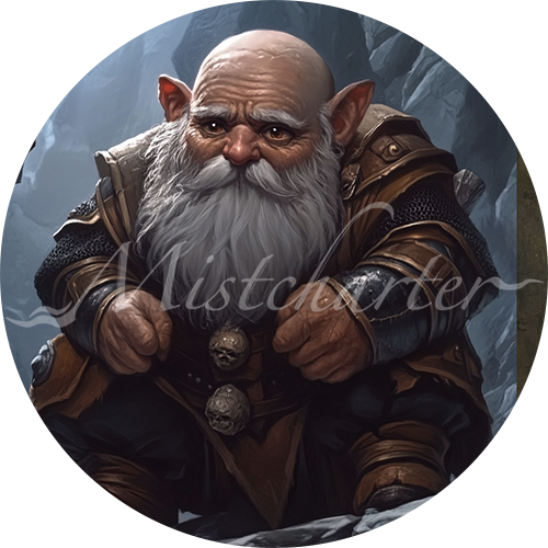 Deep Gnome (Svirfneblin) game token for DND