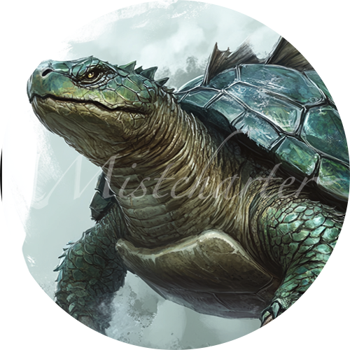 Turtle Shell Fantasy Token Dragon Turtle Game Tokens for VTT and TTRPG | Mistcharter Maps