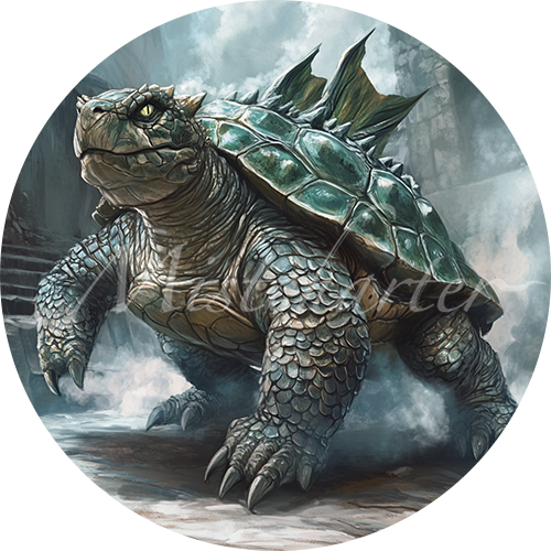 Dragon Turtle game token for DND