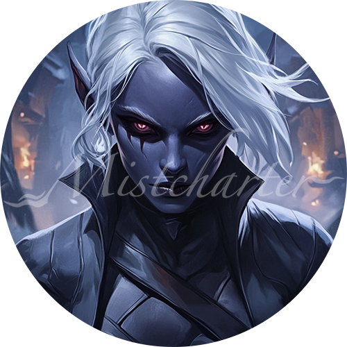 Drow Game Tokens for VTT and TTRPG | Mistcharter Maps