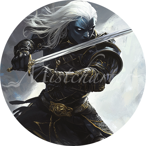 Drow Elite Warrior Game Tokens for VTT and TTRPG | Mistcharter Maps