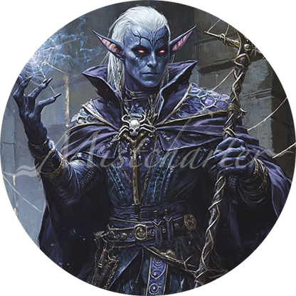 Drow Mage game token for DND