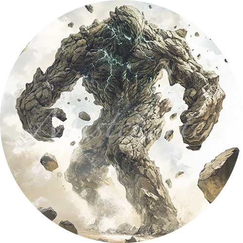 Disturbed Earth Token Earth Elemental Game Tokens for VTT and TTRPG | Mistcharter Maps