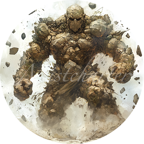 Disturbed Earth Token Earth Elemental Game Tokens for VTT and TTRPG | Mistcharter Maps