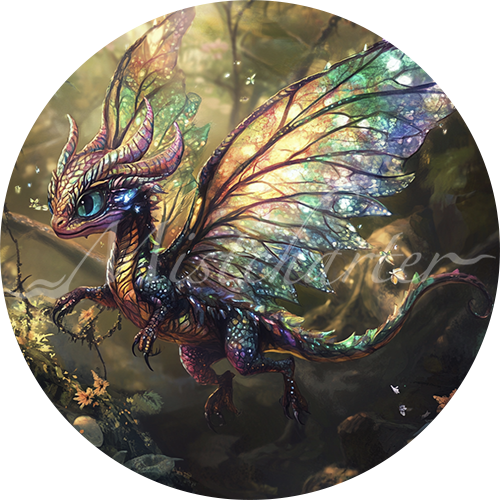 Faerie Dragon game token for DND
