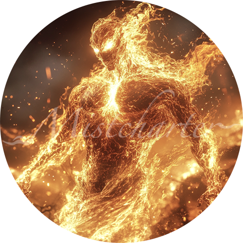 Fire Elemental Game Tokens for VTT and TTRPG | Mistcharter Maps
