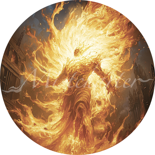 Fire Elemental Game Tokens for VTT and TTRPG | Mistcharter Maps