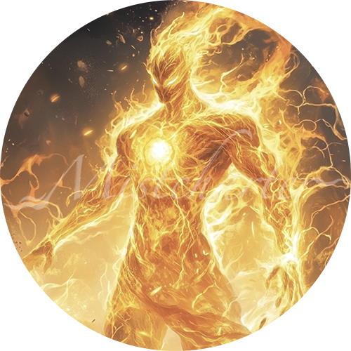 Fire Elemental Game Tokens for VTT and TTRPG | Mistcharter Maps