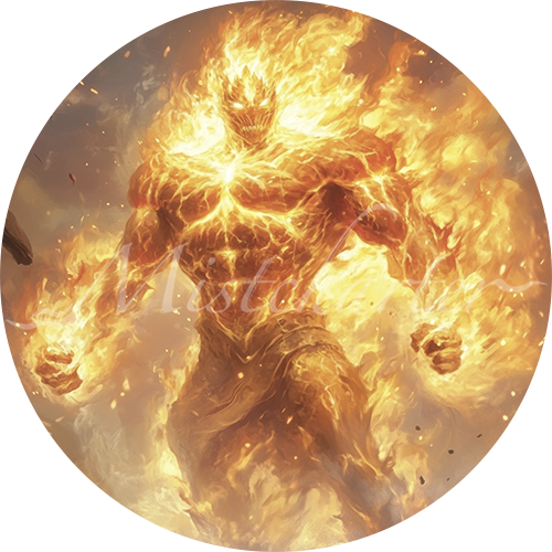 Fire Elemental Game Tokens for VTT and TTRPG | Mistcharter Maps