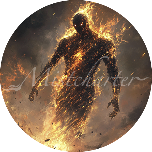 Fire Elemental Game Tokens for VTT and TTRPG | Mistcharter Maps