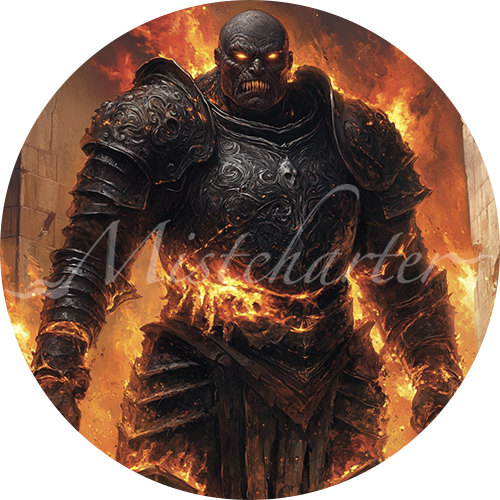 Fire Giant Game Tokens for VTT and TTRPG | Mistcharter Maps