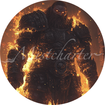 Fire Giant Game Tokens for VTT and TTRPG | Mistcharter Maps