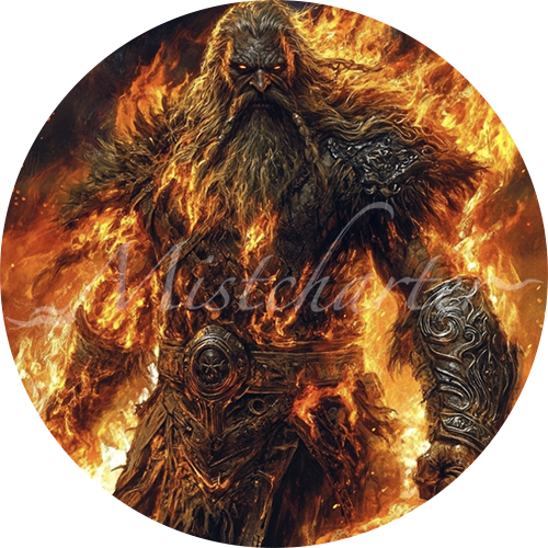 Fire Giant Game Tokens for VTT and TTRPG | Mistcharter Maps