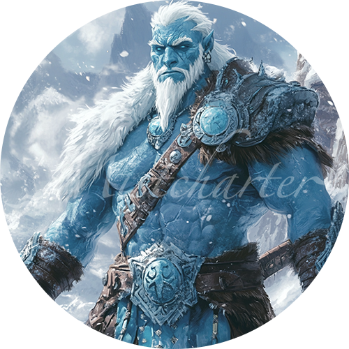 Frost Giant game token for DND