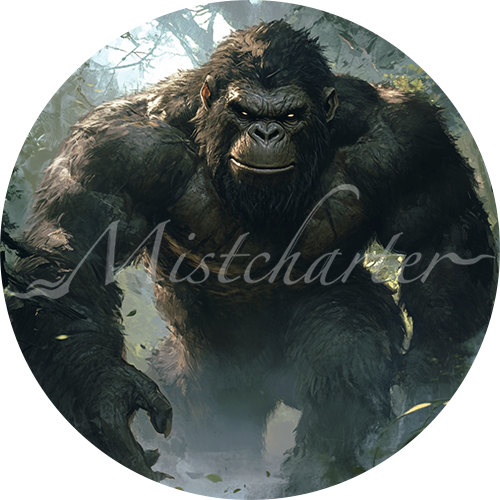 Giant Ape Game Tokens for VTT and TTRPG | Mistcharter Maps