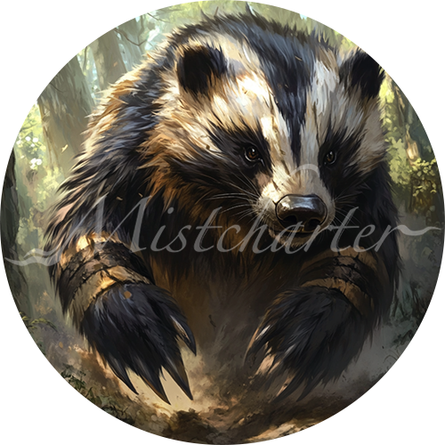 Giant Badger game token for DND