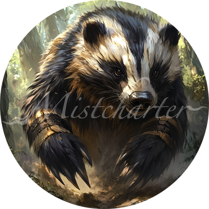 Giant Badger game token for DND