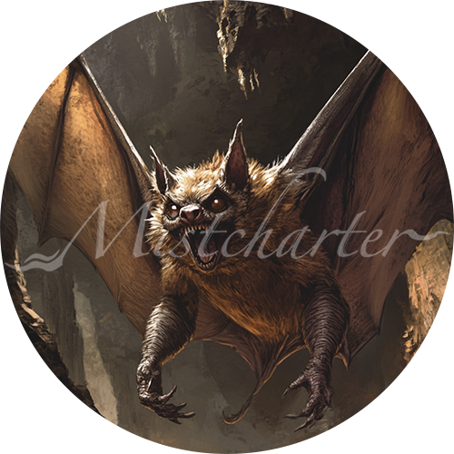 Giant Bat Game Tokens for VTT and TTRPG | Mistcharter Maps