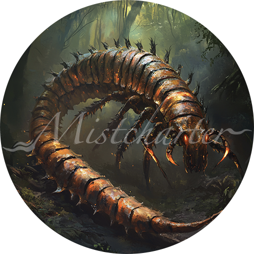 Giant Centipede game token for DND