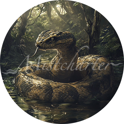 Giant Constrictor Snake game token for DND