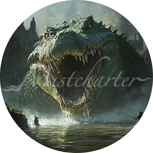 Giant Crocodile game token for DND