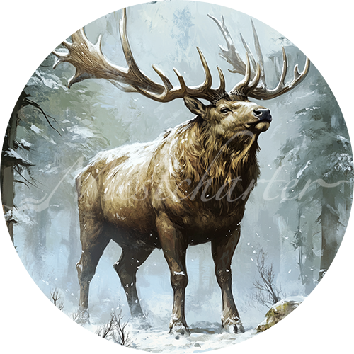 Giant Elk game token for DND