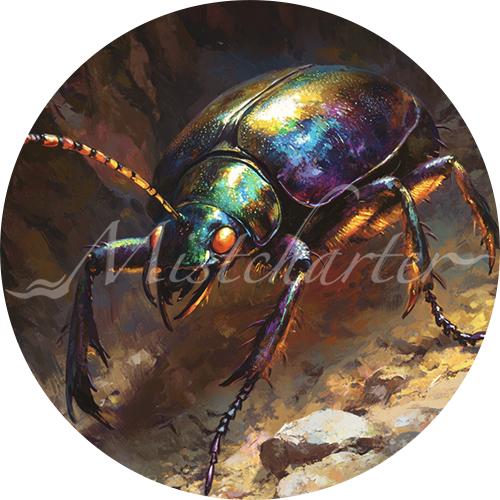 Giant Fire Beetle game token for DND