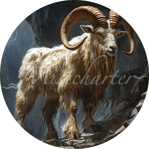 Giant Goat game token for DND