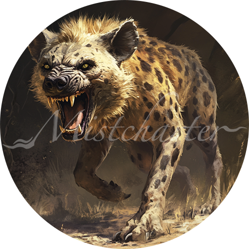 Giant Hyena game token for DND