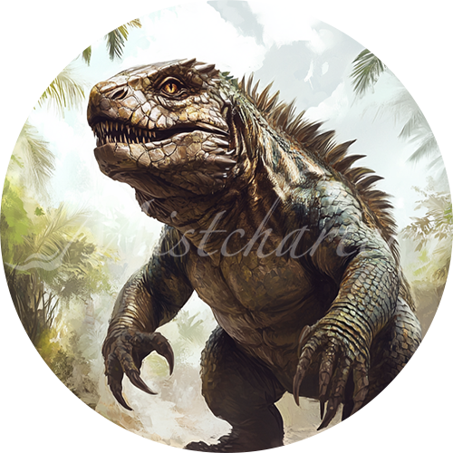 Giant Lizard Game Tokens for VTT and TTRPG | Mistcharter Maps