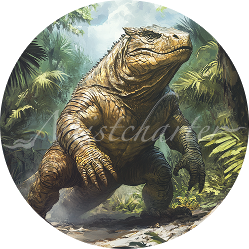 Giant Lizard Game Tokens for VTT and TTRPG | Mistcharter Maps