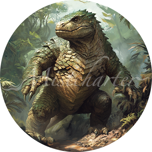Giant Lizard Game Tokens for VTT and TTRPG | Mistcharter Maps
