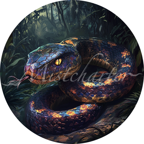 Giant Poisonous Snake game token for DND